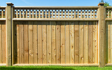 Wood privacy fence