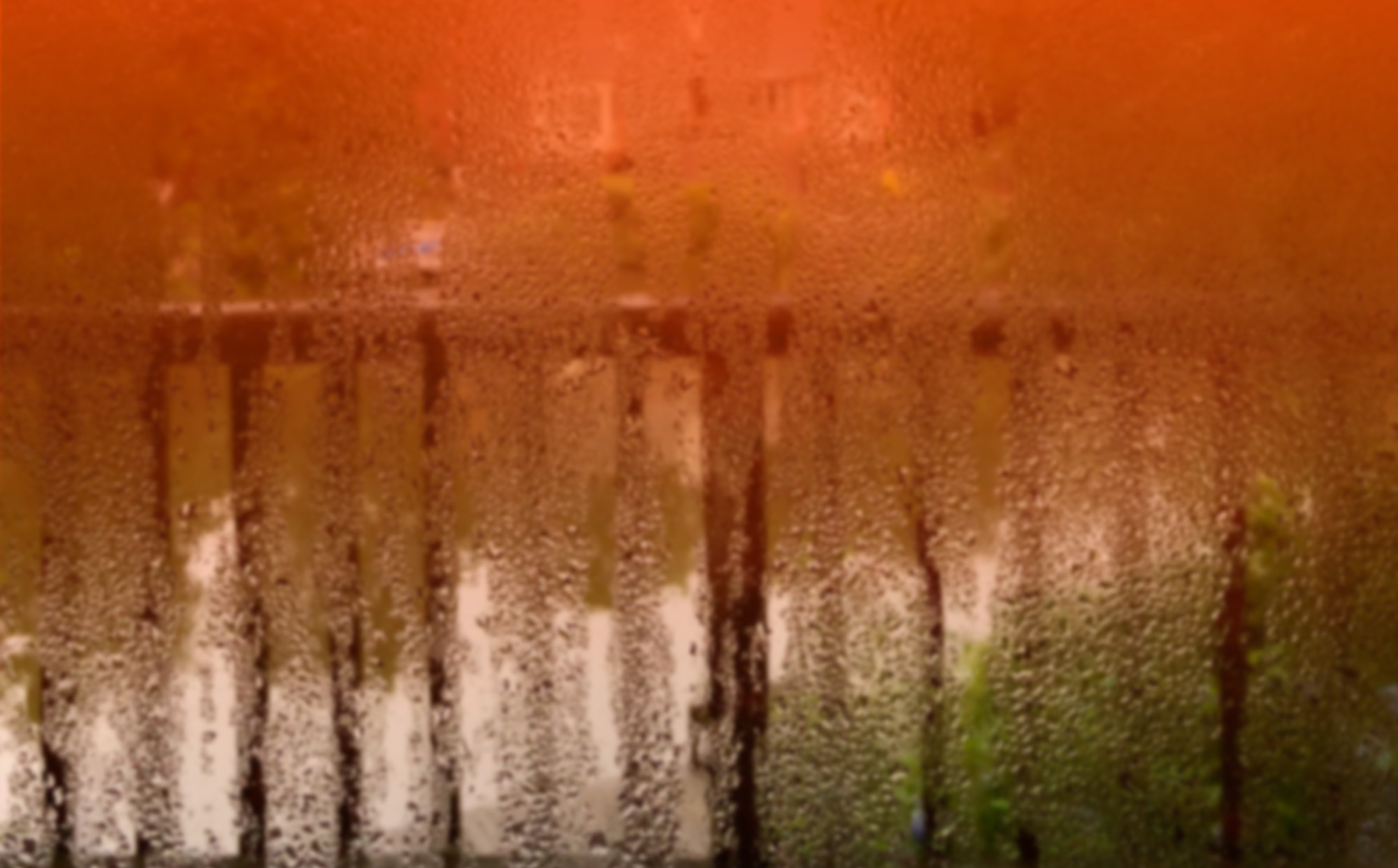 fence in a storm